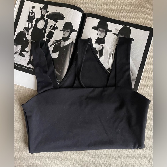 Abercrombie & Fitch Seamless Square Neck Bodysuit In Black Size M - Picture 8 of 10